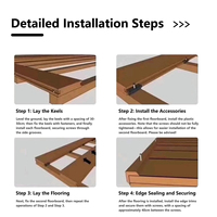 Planches de terrasse en composite bois-plastique (WPC) à double couleur, résistantes aux UV, solides, imperméables, pour l'extérieur
