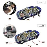 Nouveau répulsif électronique à ultrasons pour souris, à fixer sur voiture, avec LED clignotante et emballage en boîte