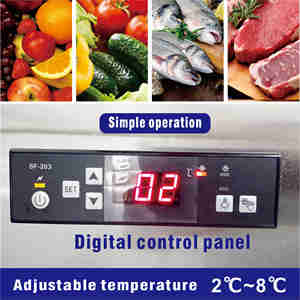 Mesas de Preparación de Pizza TP-18, Refrigerador para Pizza, Mostrador para Ensaladas, Barra de Ensaladas de Refrigeración Rápida para Pizzería y <span class=keywords><strong>Restaurante</strong></span> - Product Image 4