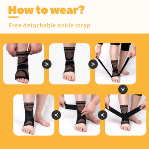 Esguince Compresión Talón Manga <span class=keywords><strong>Aquiles</strong></span> Tendinitis Soporte Cobre <span class=keywords><strong>Tobillera</strong></span> - Product Image 6
