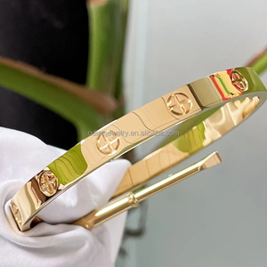 Wholesale Luxury Jewelry Stainless Steel PVD Plated Real Gold Silver <strong>Loves</strong> Screw Screwdriver Nail <strong>Bracelet</strong> for Men Women Bangle - Product Image 4