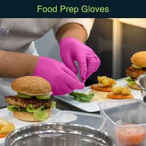 Usine Rose Chaud Manucure Nail Art Pet Care Protection Des Mains Salon De Beauté Tatouage Hôpital Médical Jetable Nitrile Gants EN - Product Image 5