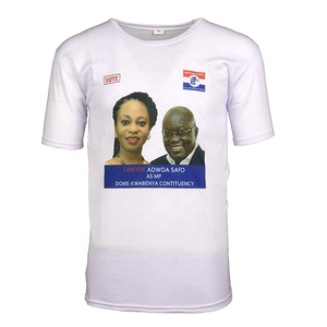 Stampa personalizzata Ghana campagna materiali 100% poliestere elezioni politiche T Shirt - Product Image 2