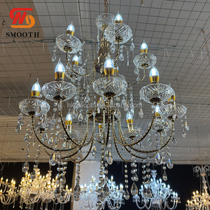 SMOOTH European Clear Gold Wedding Decoration Luxury <b>Drop</b> <b>Lights</b> Classical Crystal Candle Chandelier for Living Room Hotel Lobby - Product Image 4