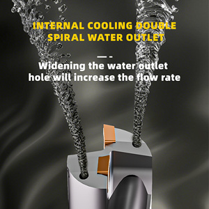 מקדח כתר SERTAN מסוג Saber Tooth לחורים עמוקים, מקדח U חזק עם מוט חיתוך מוארך, 3x קידוח מתכת - Product Image 4