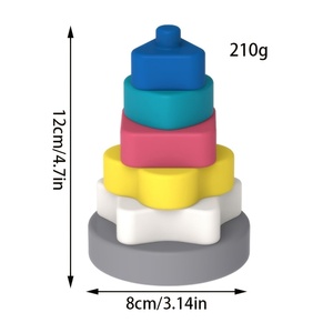 2025 Soft Educational Building Blocks Montessori Sensory Gift Baby Teether <b>Toys</b> <b>Kids</b> Children Silicone Stacking <b>Toy</b> <b>for</b> <b>Kids</b> - Product Image 5