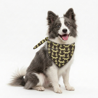 Écharpe pour animaux de compagnie réversible et attachable, marron foncé et vert clair, pour petits chiens et chats, confortable, durable, luxueuse, décoration extérieure, personnalisable