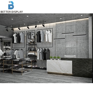 Exhibidores de Ropa para Hombre, Estante de Exhibición de Hierro para Tienda, Estante de Decoración, Perchero de Piso, Estantes Metálicos de Exhibición - Product Image 2