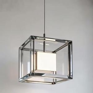 Square Pendant <b>Light</b> Led Chandelier For Living Room Bedroom Home Decor Single Head Modern Design Crystal <b>Cube</b> Lamp - Product Image 3