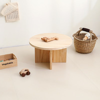 Petite table d'étude ronde et ovale pour enfants, en bois massif, pour loisirs créatifs, jouets, tapis de jeu, éducation précoce, style moderne et minimaliste