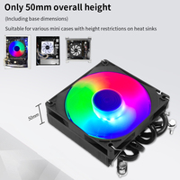Refroidisseur de processeur TISHRIC ITX 4 caloducs Tour de refroidissement du processeur Ventilateur de processeur pour Intel LGA 1200 115X 1700 Refroidisseur de processeur Ventilateur de refroidissement du processeur