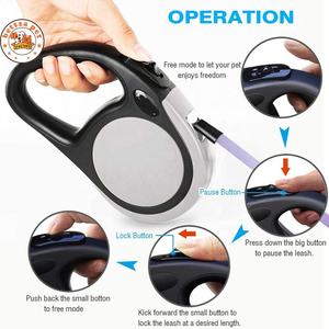 ผู้ผลิตขายส่งที่กำหนดเองไนลอน Chew Proof Heavy Duty 26ฟุตสัตว์เลี้ยงเชือกสุนัข <span class=keywords><strong>Leash</strong></span> - Product Image 4