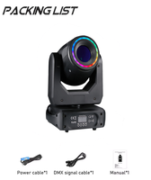 Equipo de DJ profesional 150W Focos de cabeza móvil DMX512 LED Móvil 3 Prismas Beam Gobo Disco Stage Light para fiesta Boda