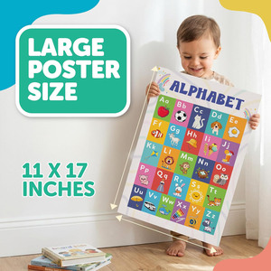 Pósters Educativos Coloridos, Pósters <span class=keywords><strong>de</strong></span> Aprendizaje para Niños Pequeños, Tabla <span class=keywords><strong>de</strong></span> Números y Letras ABC Laminada, Decoración para Aulas Preescolares - Product Image 4
