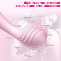 Beheizbarer Starker Vibrations-G-Punkt-Vibrator, Einziehbarer Masturbationsmassager, USB-Aufladbarer Wasserdichter Latex-Dildo von Henghao
