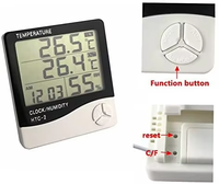 Thermomètre hygromètre numérique haute précision pour entrepôt à température constante avec grand écran LCD