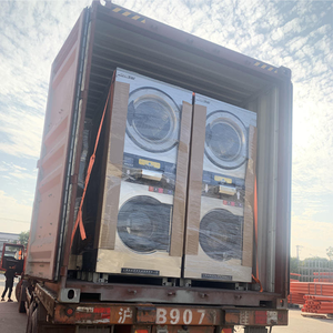 เครื่องซักผ้าหยอดเหรียญแบบซ้อนสองชั้นพร้อมเครื่องอบผ้าหยอดเหรียญสำหรับร้านซักรีด มีจำหน่าย - Product Image 6