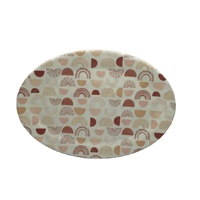 Plaques en mélamine 100% ovales réutilisables, 5 pièces, vente en gros, surface martelée, lavable au lave-vaisselle