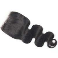 Closure en dentelle HD transparente 5x5, Cheveux humains brésiliens Remy vierges ondulés, Closure frontale avec ligne de cheveux pré-épilée et baby hair, Toupet