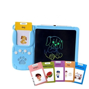 Tarjetas Cognitivas 2 en 1, Máquina de Aprendizaje Interactiva, Tarjetas de Memoria con Voz, Tableta de Escritura LCD, Juguete para Niños, Montessori, Juguete de Aprendizaje de Lectura y Pintura - Product Image 1