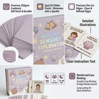 Cartes d'activités sensorielles personnalisées OEM pour l'heure du coucher, ensemble de cartes de guidage sensoriel et relaxant pour enfants, vente en gros