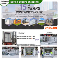 Maison conteneur préfabriquée en acier pliable avec installation rapide, conception portable pour abri d'urgence, usage commercial et bureautique