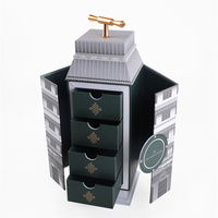 Boîte à macarons personnalisable haut de gamme pour cadeau du Nouvel An, double porte, tiroir magnétique, étanche, réutilisable, écologique, portable
