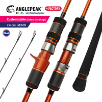 Canne à pêche en fibre de carbone 1,91 m pour eau salée, modèle M MH, avec anneaux FUJI SIC+A et porte-moulinet FUJI, canne de bateau pour jigging lent, idéale pour le marlin.
