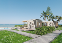 Maison-capsule modulaire miniature, hôtel-capsule de villégiature en plein air, mobilier, lits, construction tendance, construction facile
