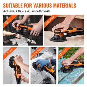 Ponceuse de paume orbitale aléatoire de 6 ''avec 10000 PRM 10 PCS papiers de verre 6 vitesses - Product Image 6