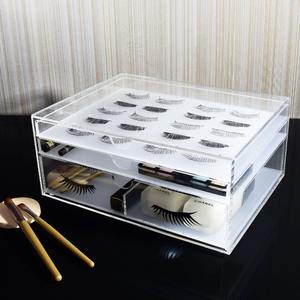 Supporto per Organizer per pennelli per trucco <span class=keywords><strong>trasparente</strong></span> personalizzato supporto per Organizer per estensioni di ciglia finte in acrilico con Design acrilico con cassetto - Product Image 3