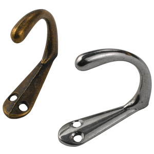Retro Style Single <b>Hook</b> <b>Wall</b> Mounted Coat <b>Hook</b> Antique Bronze Silver Alloy <b>For</b> Clothing Storage Home Decor - Product Image 5