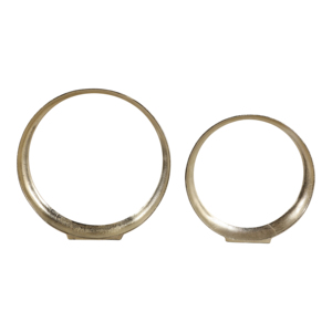 Sculture Circolari in Metallo, Ornamenti ad Anello in Alluminio per Arredamento Casa, Ufficio e Bagno - Product Image 3