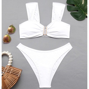 OUTPACE 2023 Conjunto de Bikini de 2 Piezas con Estampado Floral y Espalda Descubierta para Mujer, de Pierna Alta y Tanga, de Secado Rápido, Antibacteriano, Traje de Baño Personalizado - Product Image 1