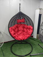 Chaise suspendue œuf en rotin PE pour jardin, avec support, mobilier d'extérieur – Offre spéciale populaire