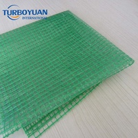 Toile en maille de polyéthylène verte / Toile de protection pour échafaudage, filets, bâches, stabilisateur UV, bords renforcés pour la construction, découpe