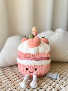 ตุ๊กตาเค้กพีชน่ารักจาก UK JE ของเล่นตุ๊กตาผ้าพลัฌนุ่ม บรรจุใยฝ้าย PP ซีรีส์ขนมหวานแสน<span class=keywords><strong>หวาน</strong></span> ของขวัญวันเกิดแสนอบอุ่นใจ - Product Image 6