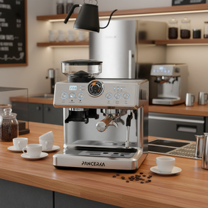เครื่องชงกาแฟเอสเพรสโซ่ PANCERKA 3-in-1 ระดับมืออาชีพ พร้อมหน้าจอสัมผัส และเครื่องทำกาแฟสำหรับโรงแรม เครื่องชงกาแฟเอสเพรสโซ่ระดับมืออาชีพ P - Product Image 2