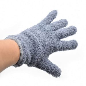 Guantes de Microfibra Lavables y Antiarañazos para Lavado de Autos, Guantes de Limpieza Suaves de 5 Dedos para Quitar el Polvo del Hogar - Product Image 5