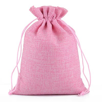 Sacs en toile de jute 10*14cm avec cordon de serrage, sacs cadeaux de Noël, sacs à cordon en jute, pochettes