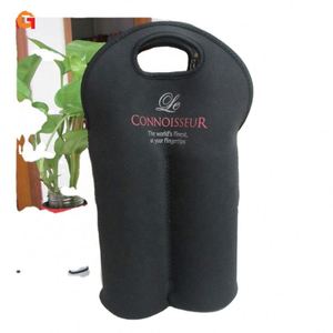 Custom High Quality Two <b>Bottles</b> Neoprene Wine Cooler Bag Factory Wholesale Insulated Red Wine Cooler Bag - Product Image 1