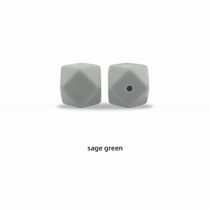 Cuentas de icosaedro de 14 MM, cuentas de silicona sin BPA de grado alimenticio, collar de lactancia para dentición, cuentas para chupete - Product Image 6