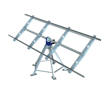 Traqueur solaire double axe fiable en acier pour toiture, suivi astronomique, structure robuste, installation pratique