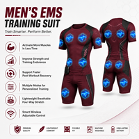Combinaison d'entraînement EMS avec électrodes sèches, contrôlée par application intelligente, sans fil, respirante, stimulation musculaire électrique, vêtements de fitness pour la salle de sport