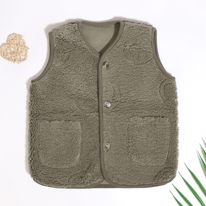 Nouvelle Arrivée <span class=keywords><strong>Gilet</strong></span> Décontracté Hiver Enfant Fille & Garçon 100% Polyester <span class=keywords><strong>Polaire</strong></span> Bordure Fourrure Respirant Écologique Vêtement d'extérieur - Product Image 2