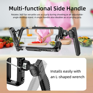 <span class=keywords><strong>Stabilisateur</strong></span> vidéo pour téléphone à double poignée - <span class=keywords><strong>Stabilisateur</strong></span> vidéo pour <span class=keywords><strong>iPhone</strong></span>/Android avec poignée et support de trépied pour la réalisation de films/vlogs/YouTube - Product Image 2