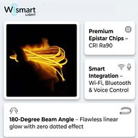 Lampu Strip LED COB 5mm 12V/24V Dapat Diredupkan CRI90 IP20 Kontrol Suara Wi-Fi APP Bluetooth untuk Dekorasi Rumah