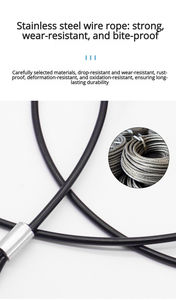 Câble d'<span class=keywords><strong>attache</strong></span> pour <span class=keywords><strong>chien</strong></span> en acier inoxydable de qualité supérieure, en alliage de zinc, robuste, laisse en chaîne solide, accessoires pour animaux de compagnie - Product Image 6