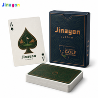 Cartes à jouer promotionnelles personnalisées Jinayon pour tournoi de golf, jeu de cartes en papier couché 300g avec feuille de cuivre mate, cadeau événementiel
