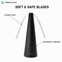 Ventilateur anti-mouches rechargeable par USB, lames souples et sûres, batterie intégrée, jusqu'à 8 heures d'autonomie, ventilateur répulsif contre les insectes
